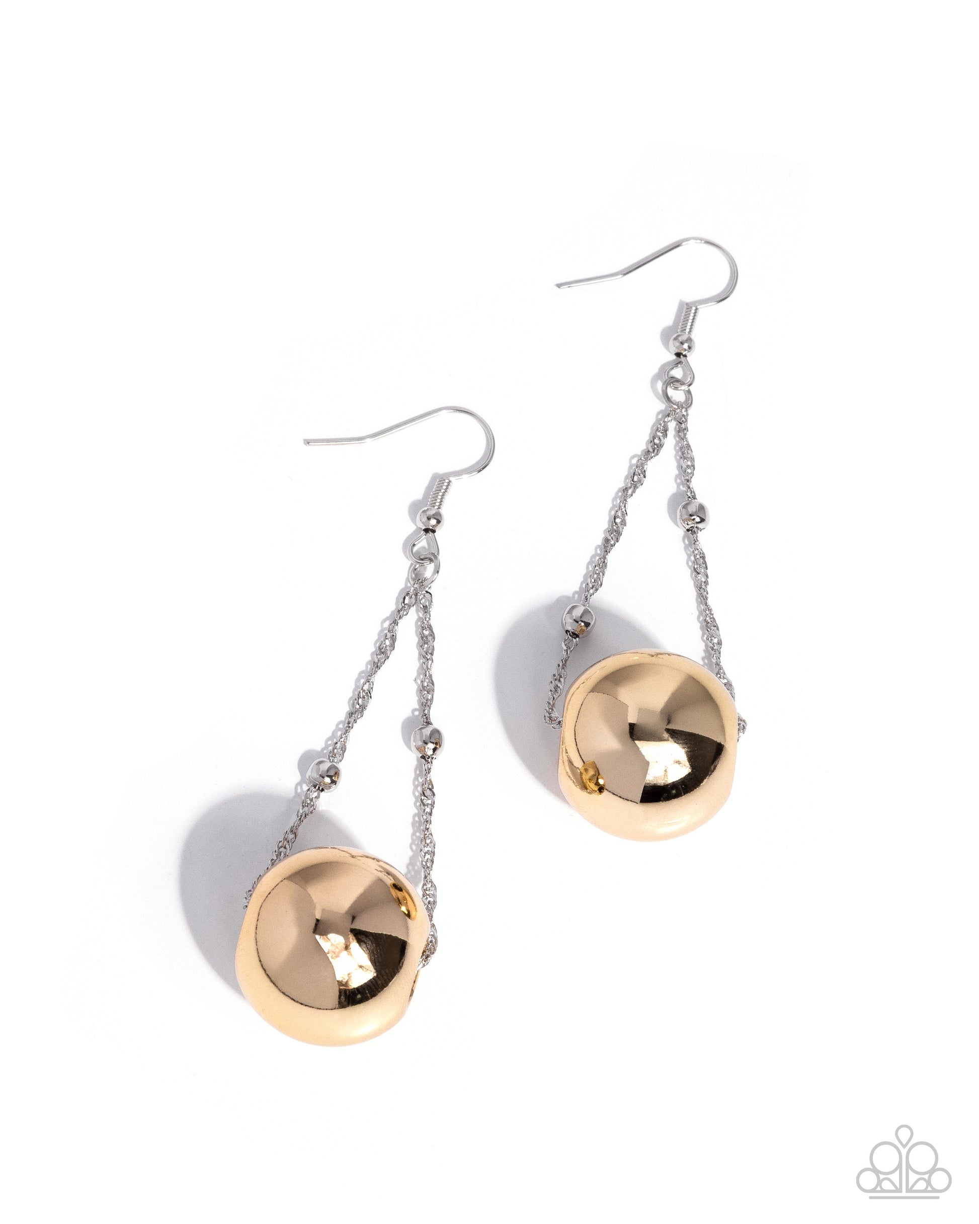 Edgy Emphasis - silver - Paparazzi earrings