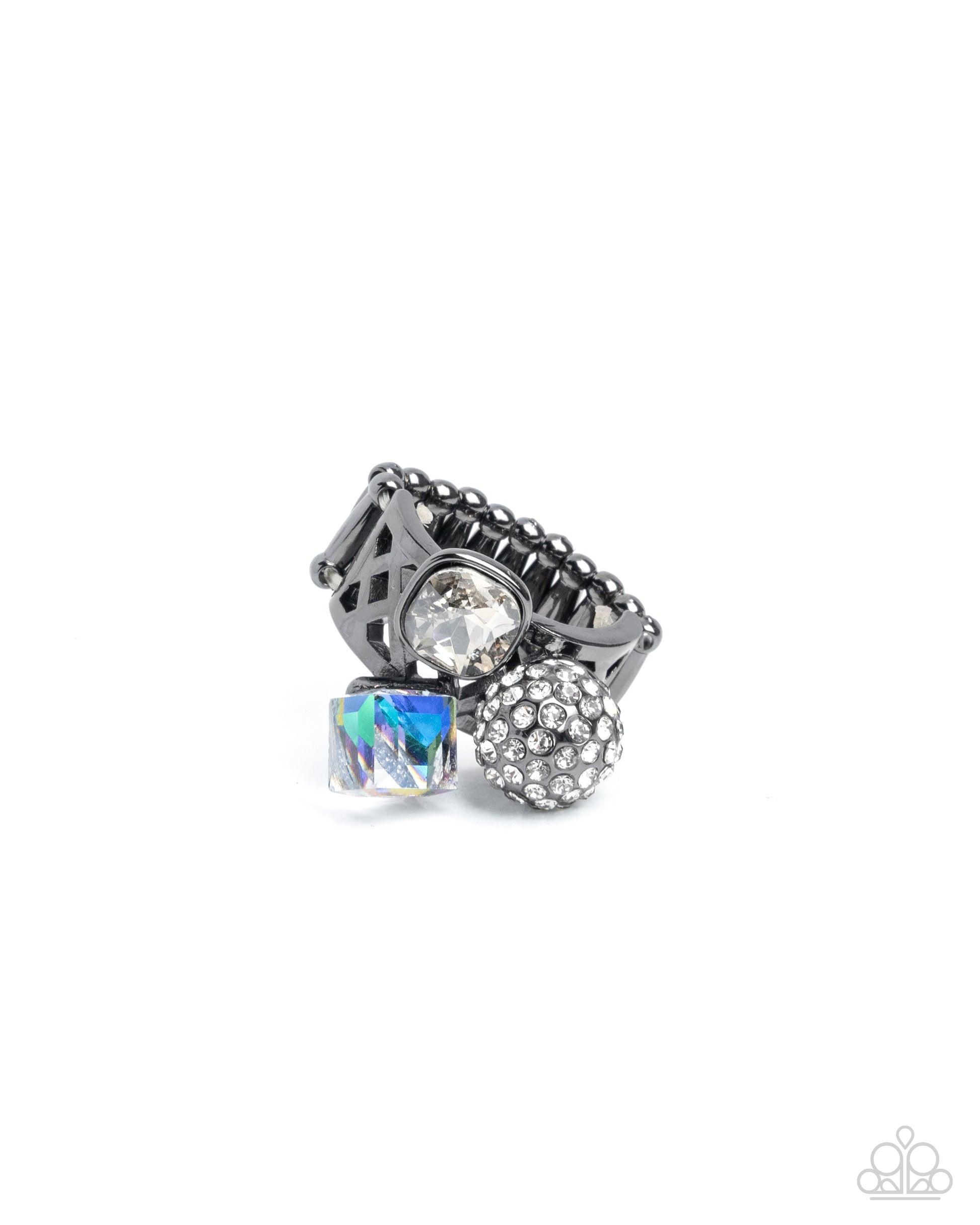 Edgy Expectation - black - Paparazzi ring