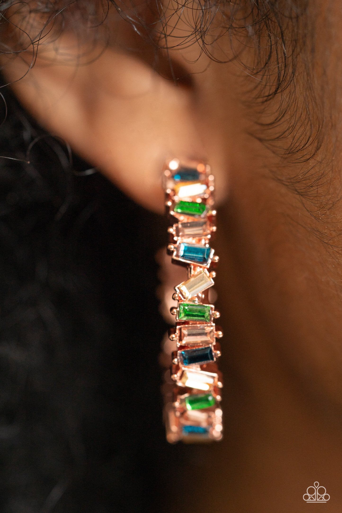 Effortless Emeralds - copper - Paparazzi earrings