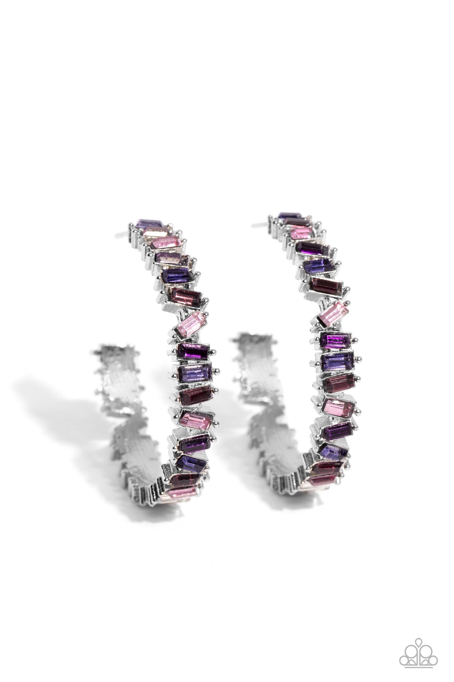 Effortless Emeralds - purple - Paparazzi earrings