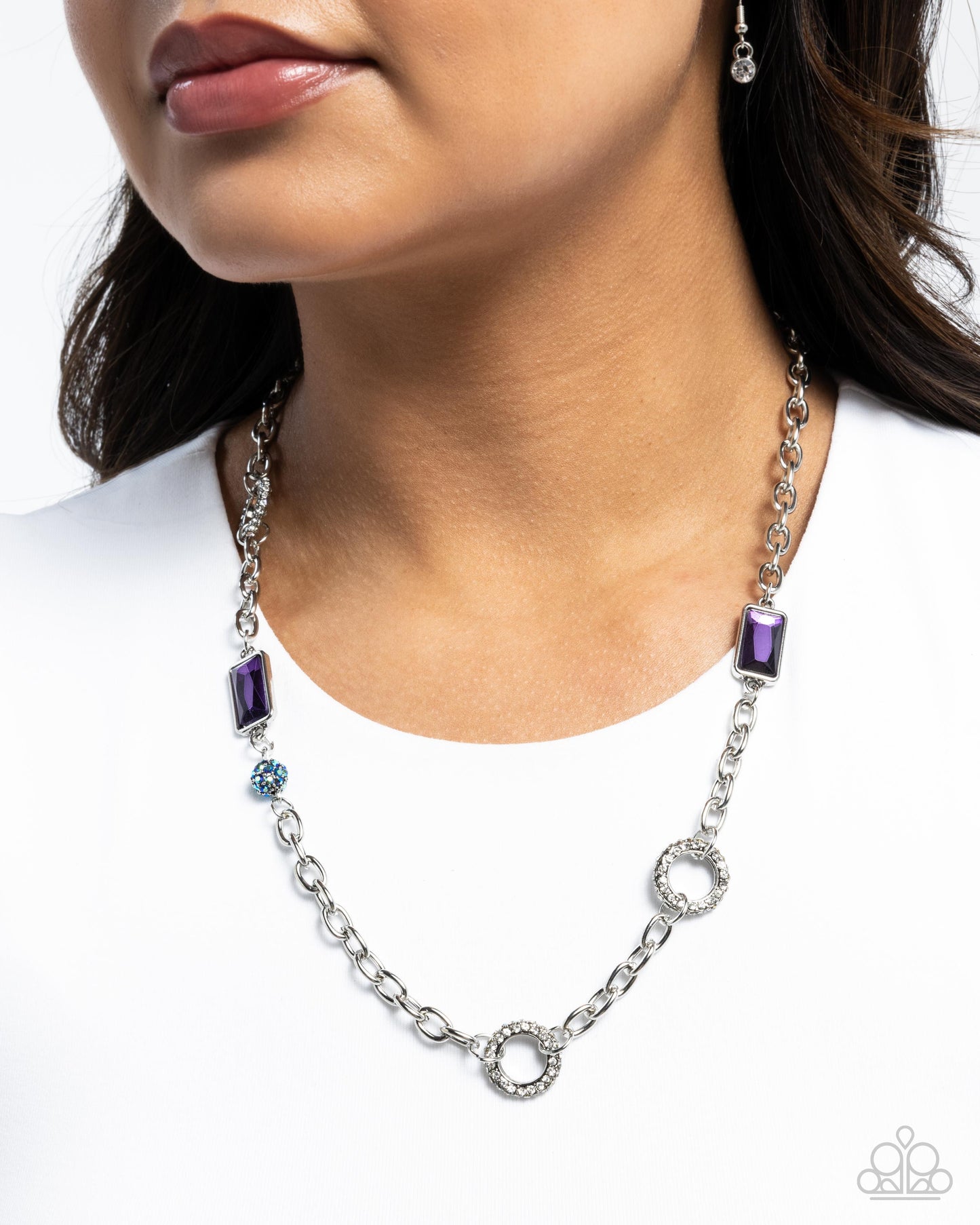 Effulgent Emeralds - purple - Paparazzi necklace