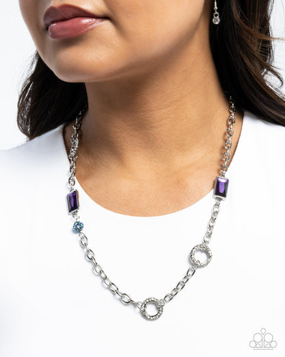 Effulgent Emeralds - purple - Paparazzi necklace
