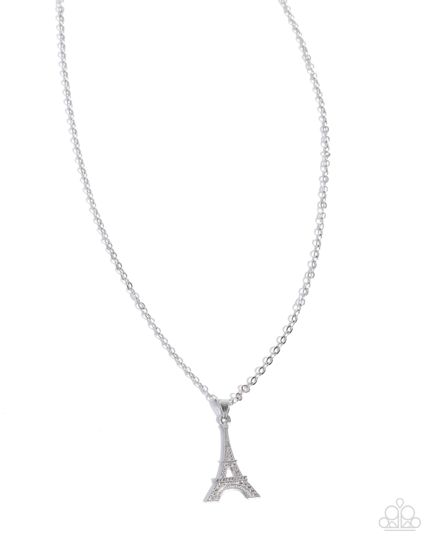 Eiffel Tower Eloquence - silver - Paparazzi necklace