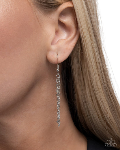 Eiffel Tower Eloquence - silver - Paparazzi necklace