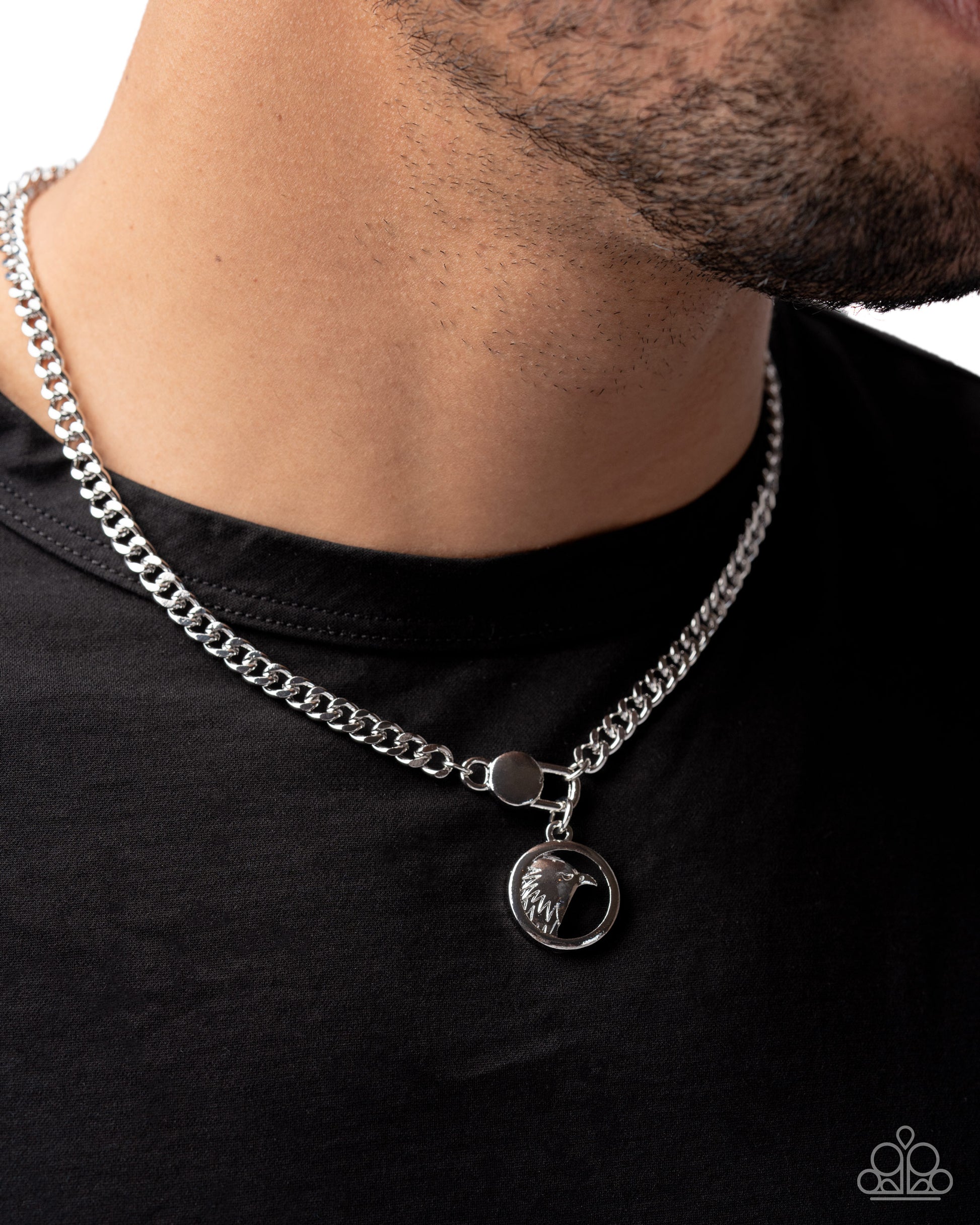 Elaborate Eagle - silver - Paparazzi MENS necklace