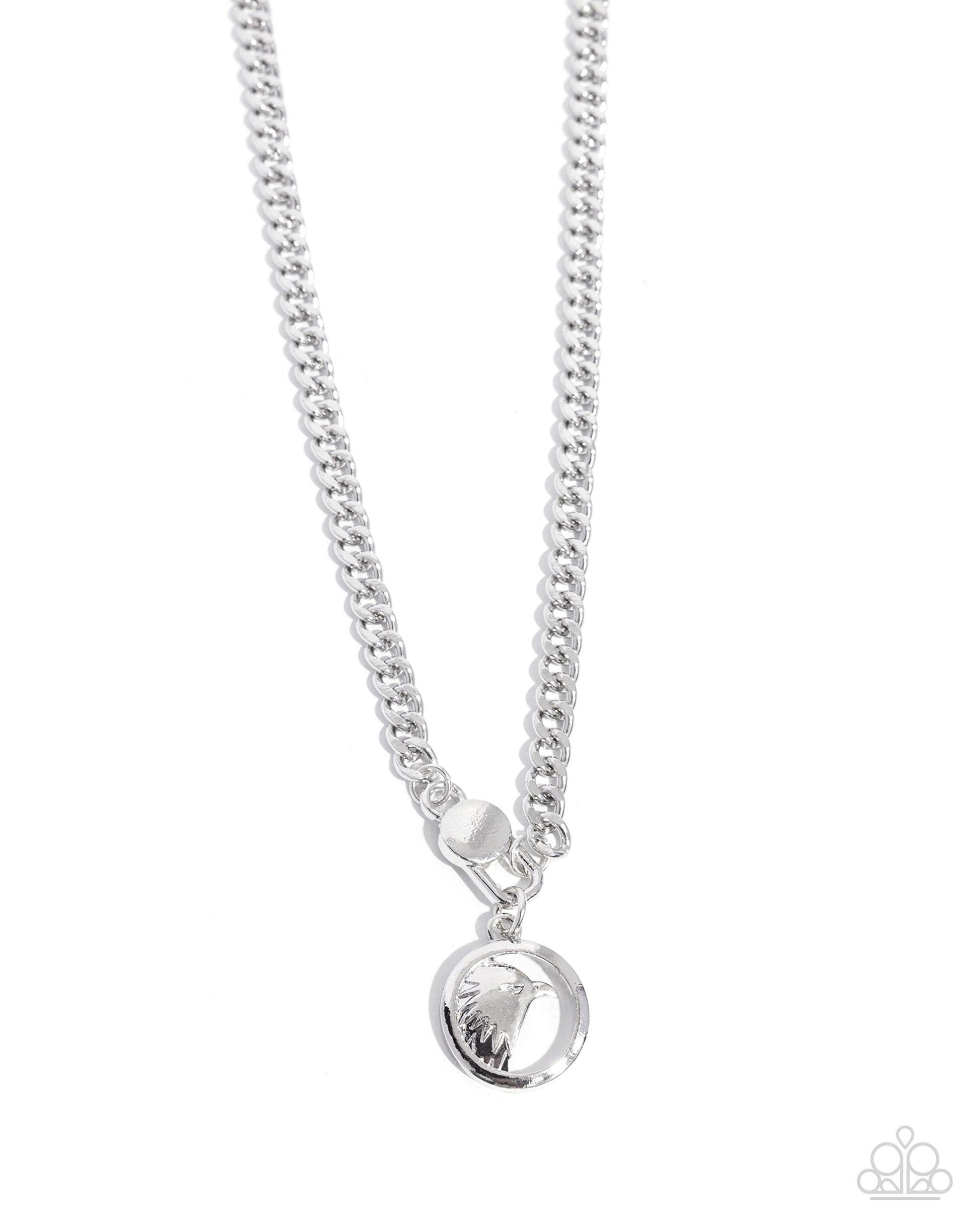 Elaborate Eagle - silver - Paparazzi MENS necklace