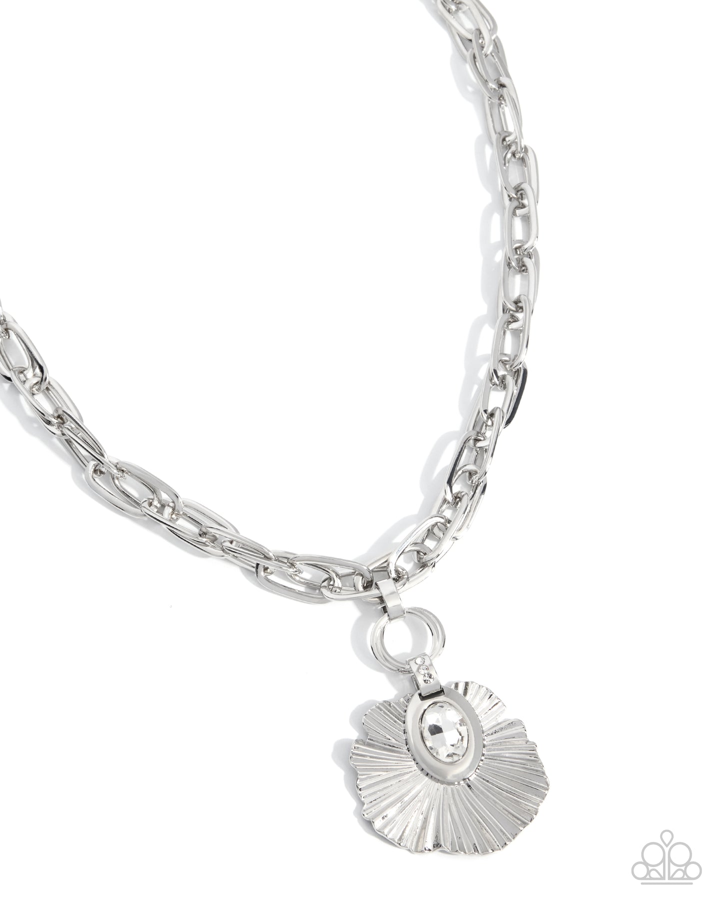 Elaborate Earning - white - Paparazzi necklace