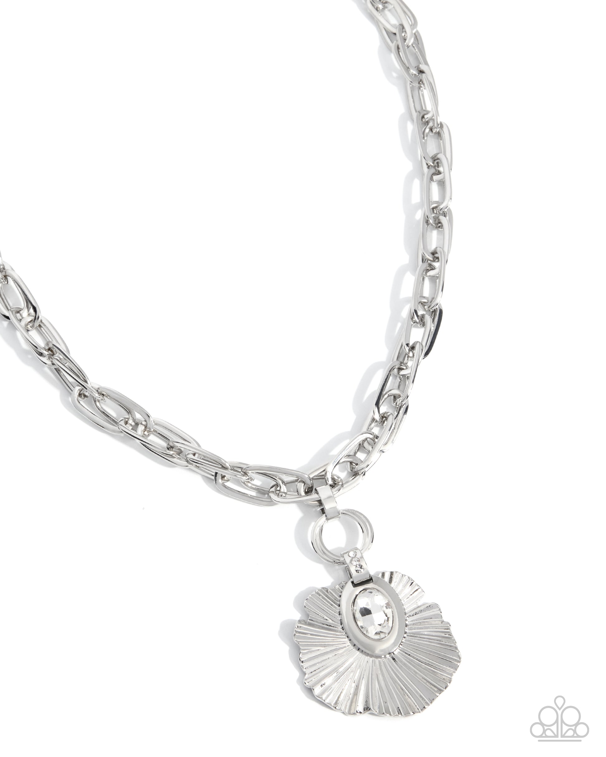 Elaborate Earning - white - Paparazzi necklace