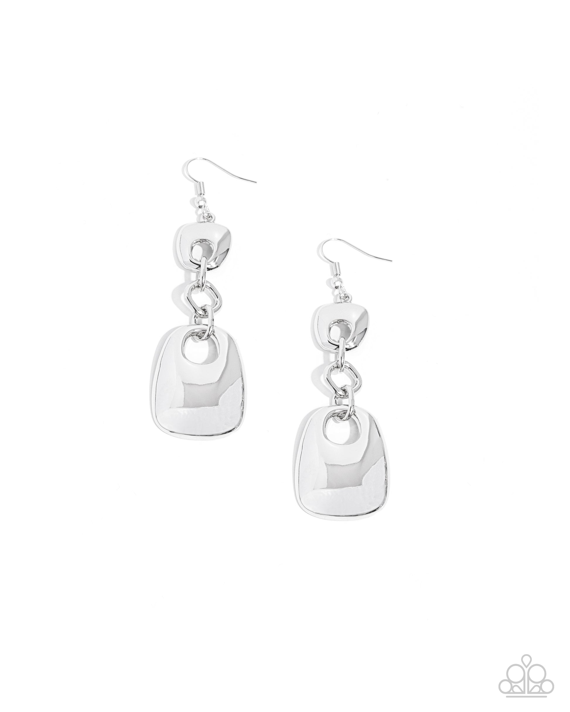 Elaborate Edge - silver - Paparazzi earrings