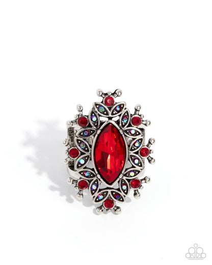 Elaborate Effect - red - Paparazzi ring