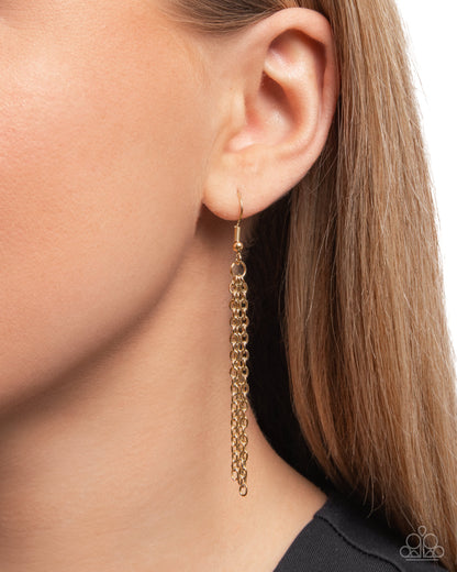 Elaborate Elephant - gold - Paparazzi necklace