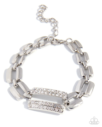 Elaborately Enough - white - Paparazzi bracelet