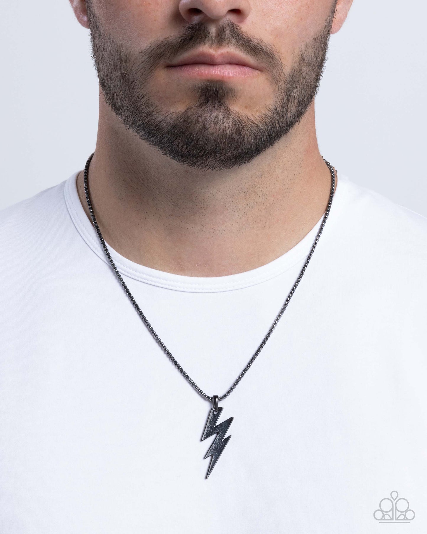 Electric Encore - black - Paparazzi MENS necklace