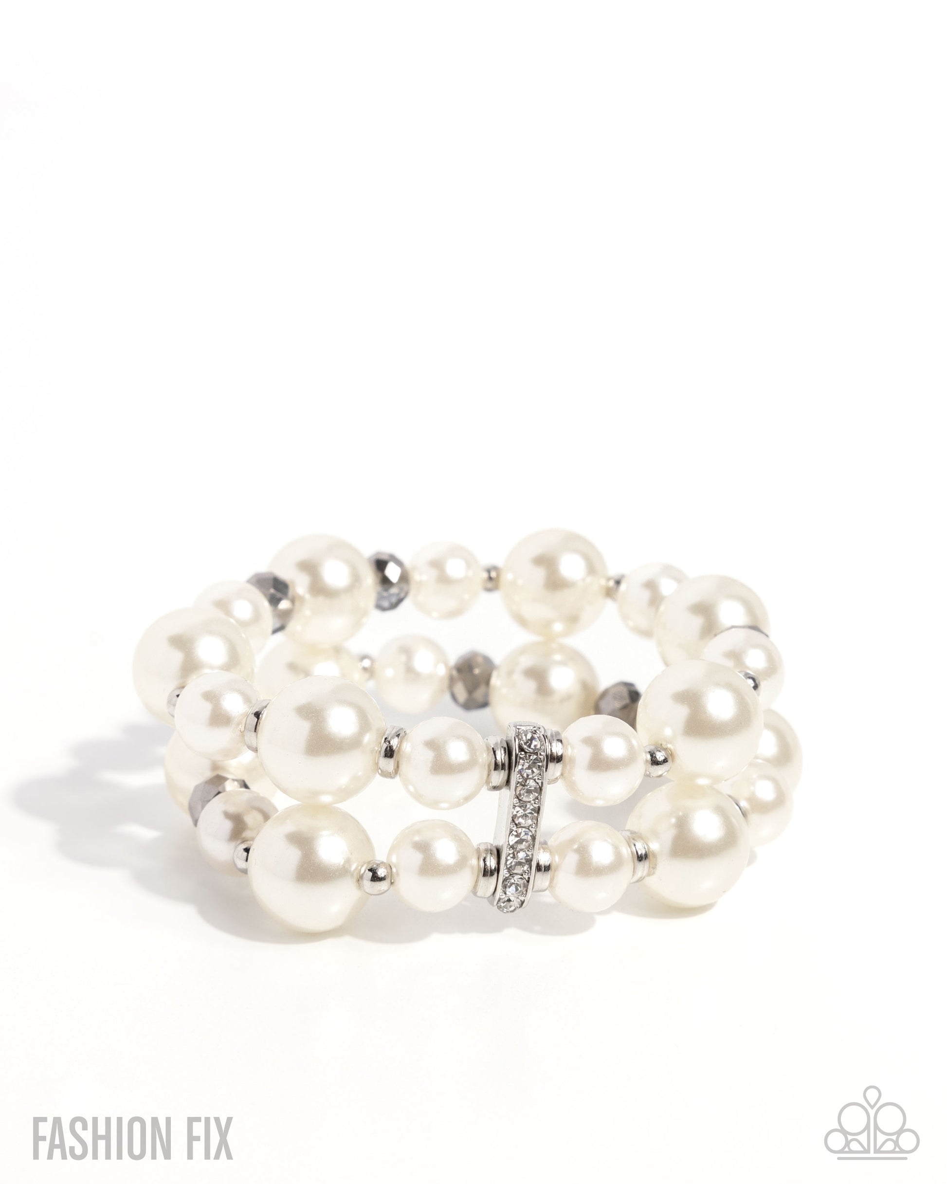 Elegant Echo - white - Paparazzi bracelet