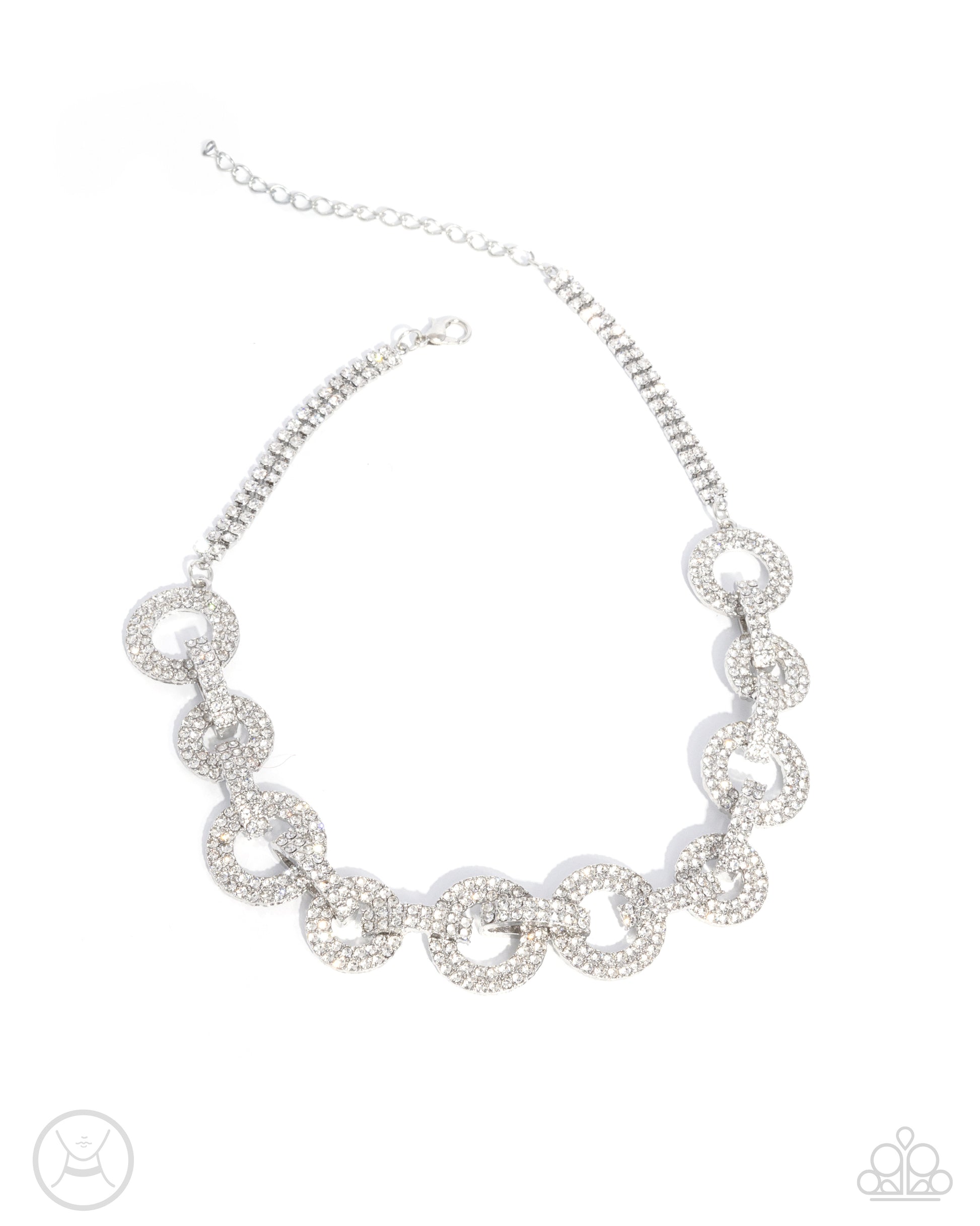 Elegant Embrace - white - Paparazzi necklace