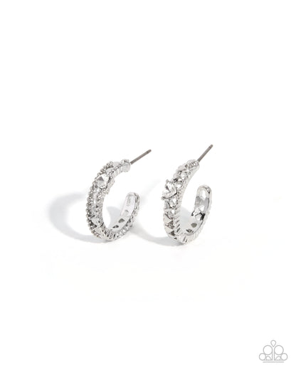 Elegant Energy - white - Paparazzi earrings
