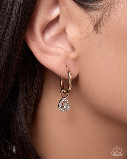 Elegant Evidence - gold - Paparazzi earring charms
