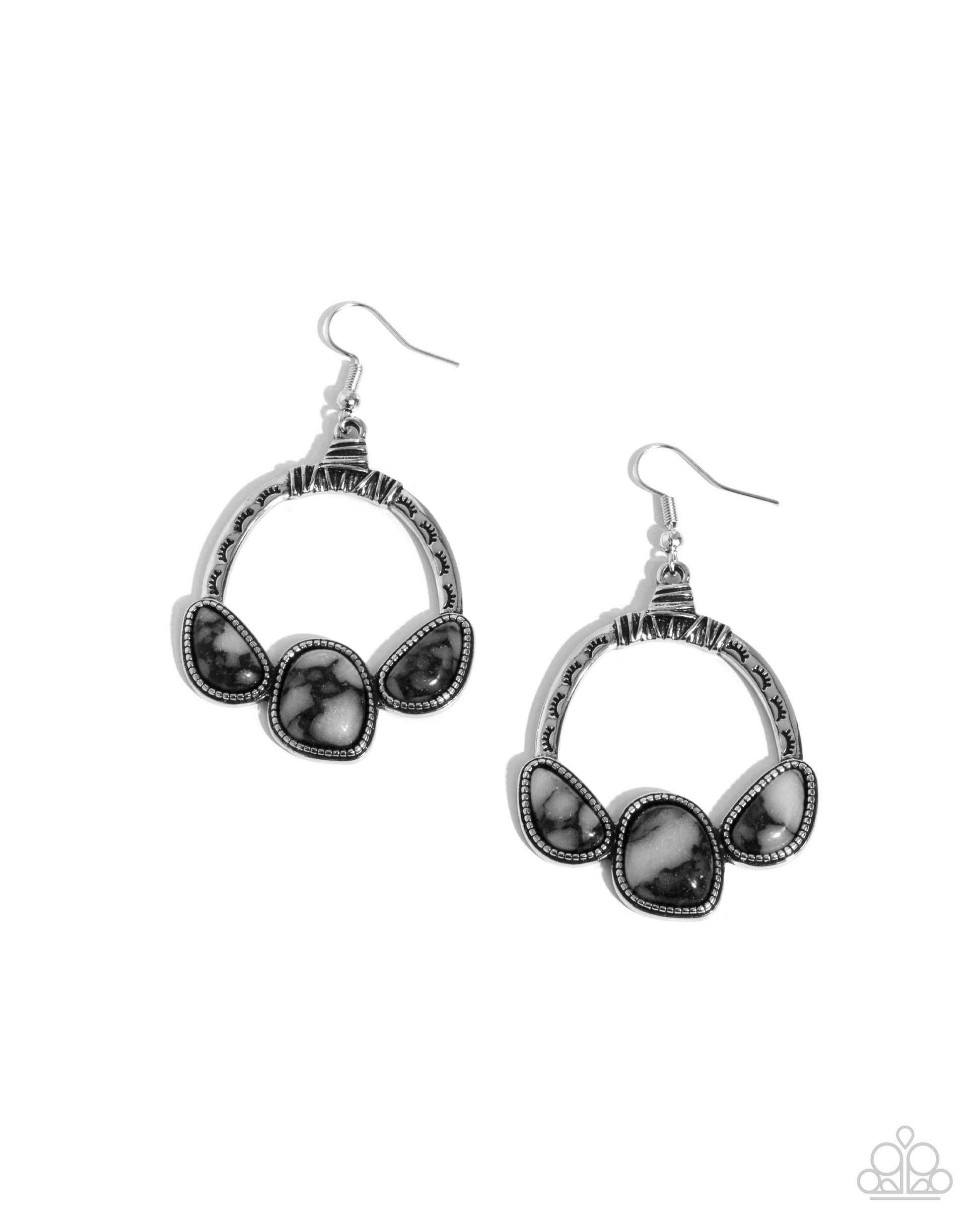 Elegant Expectation - black - Paparazzi earrings