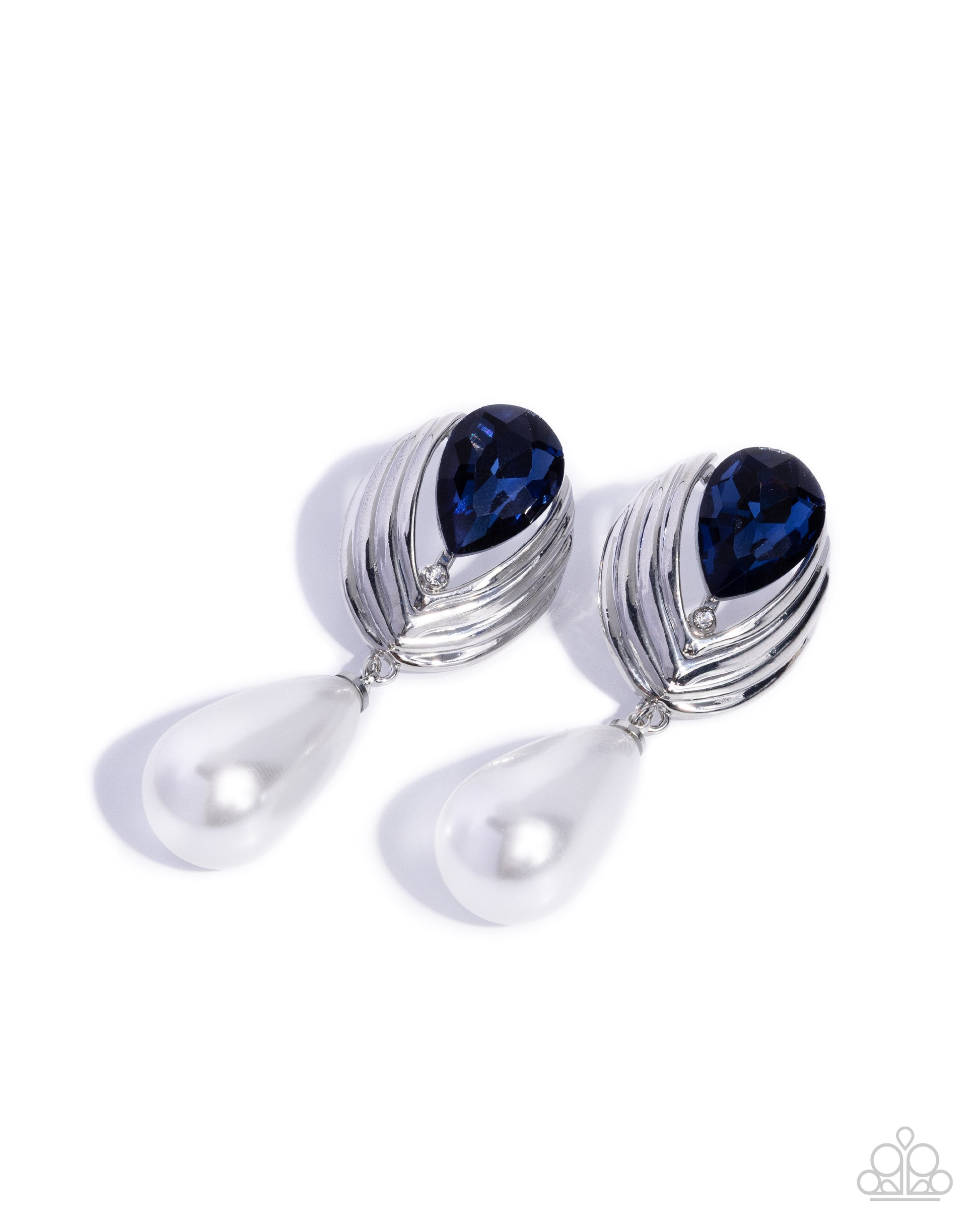 Elegantly Enraptured - blue - Paparazzi earrings