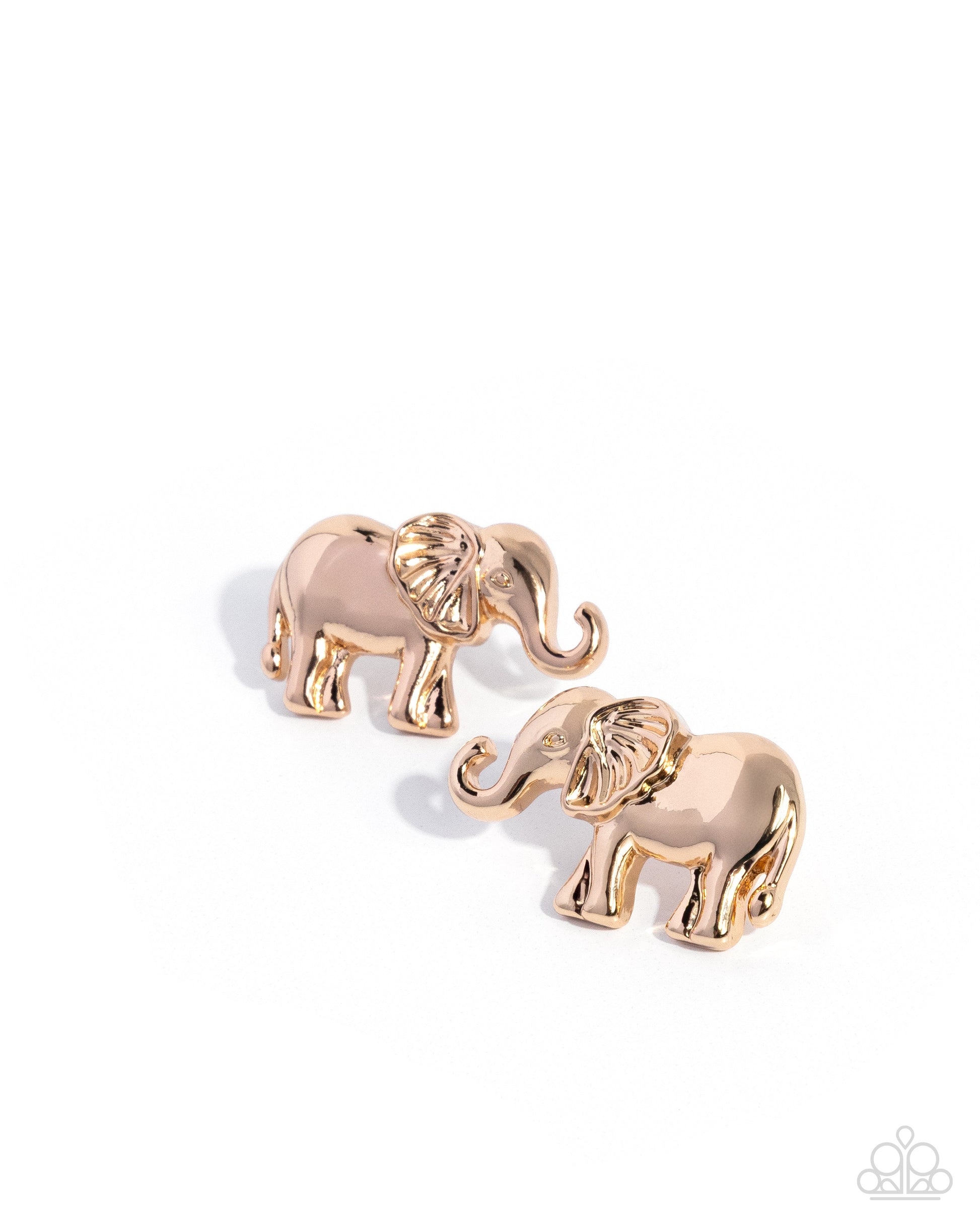 Elephant Eloquence - gold - Paparazzi earrings