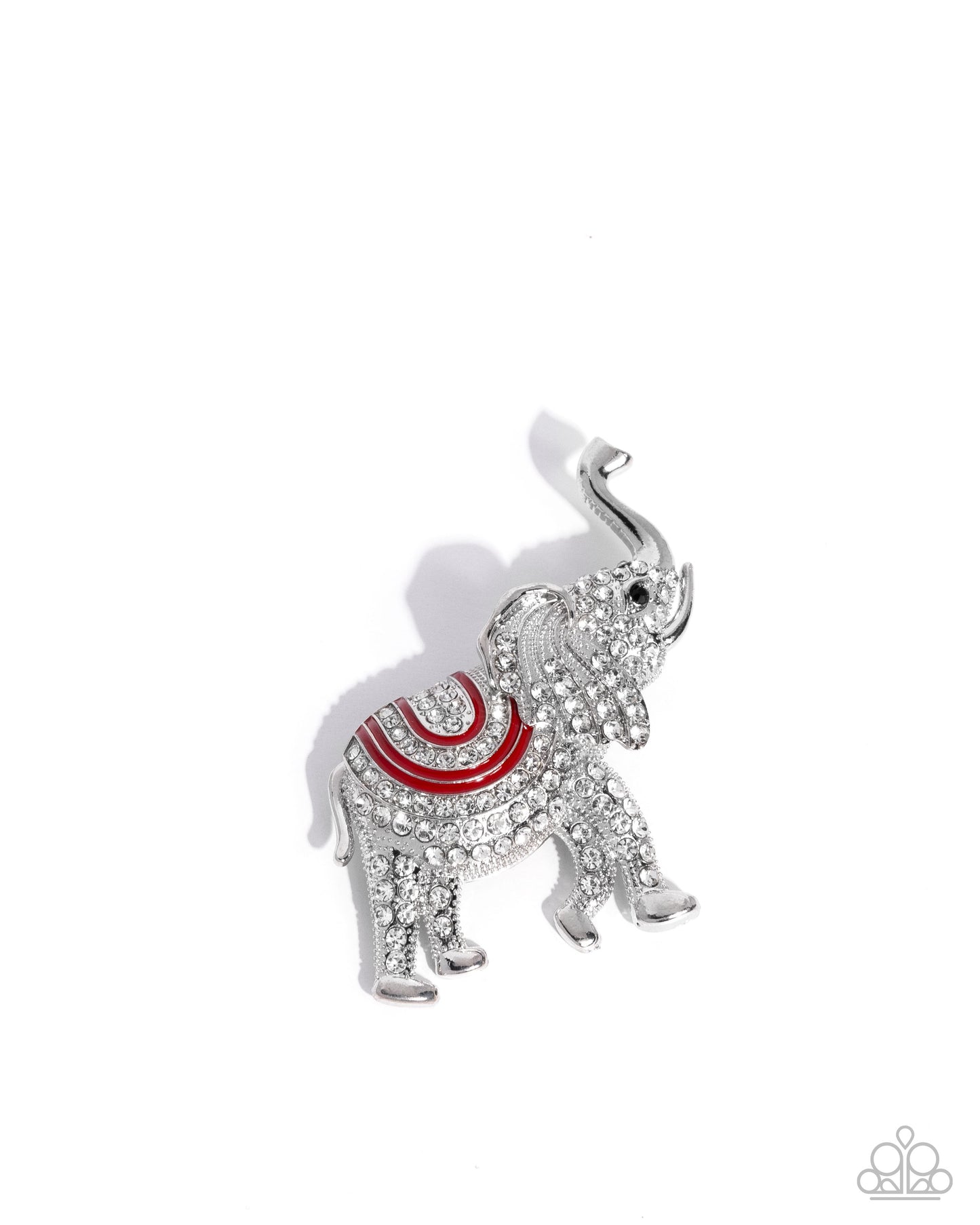 Elephant Embrace - red - Paparazzi brooch