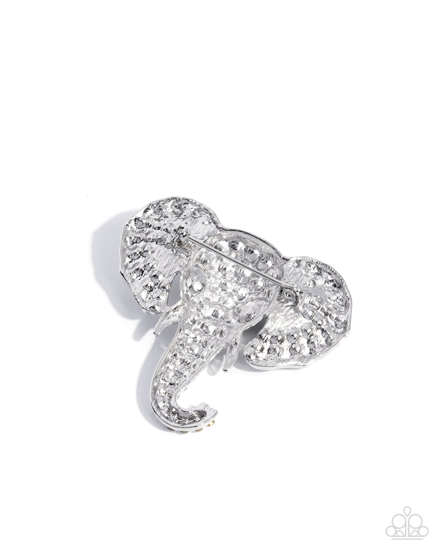 Elephant Empathy - white - Paparazzi brooch