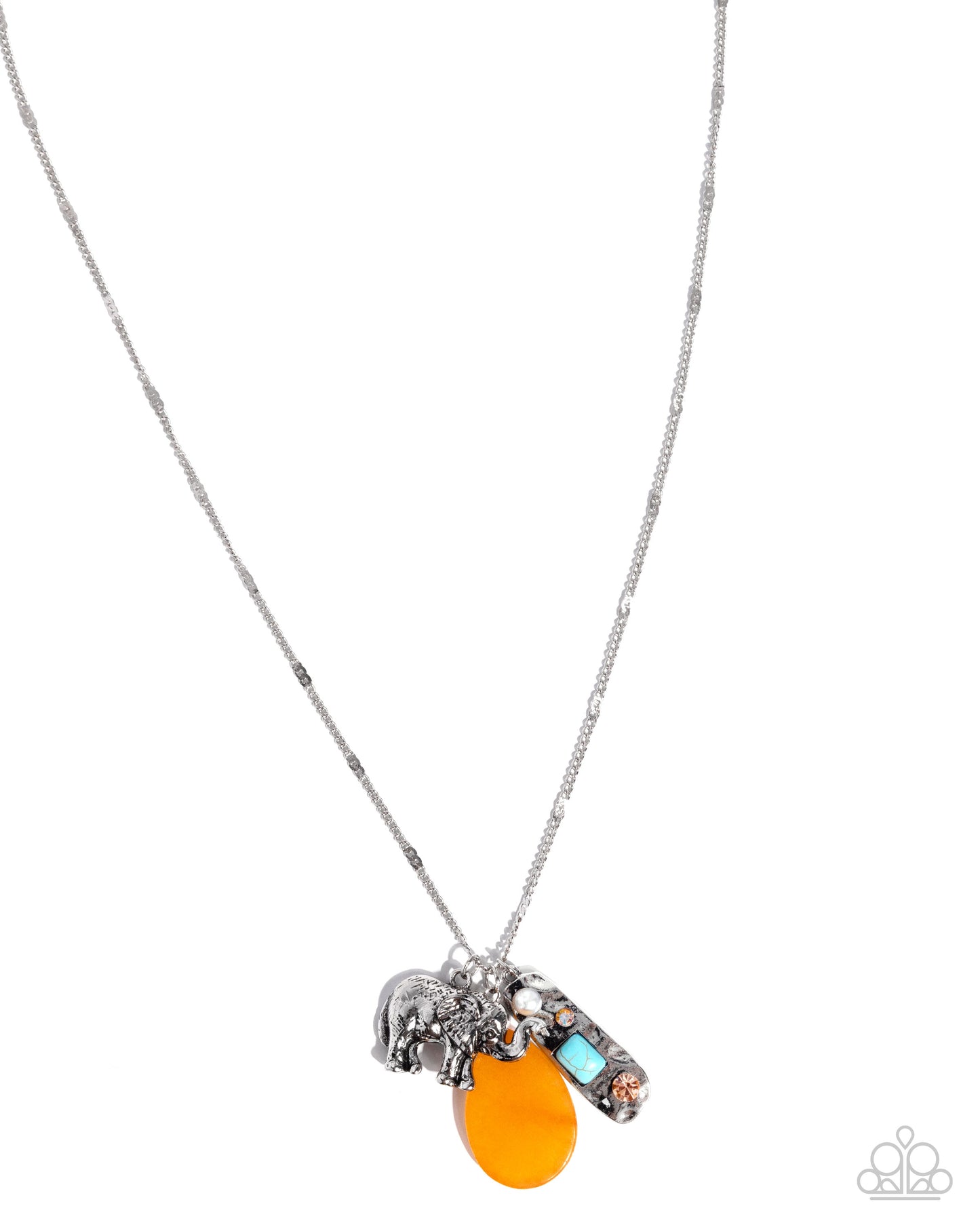 Elephant Empire - orange - Paparazzi necklace