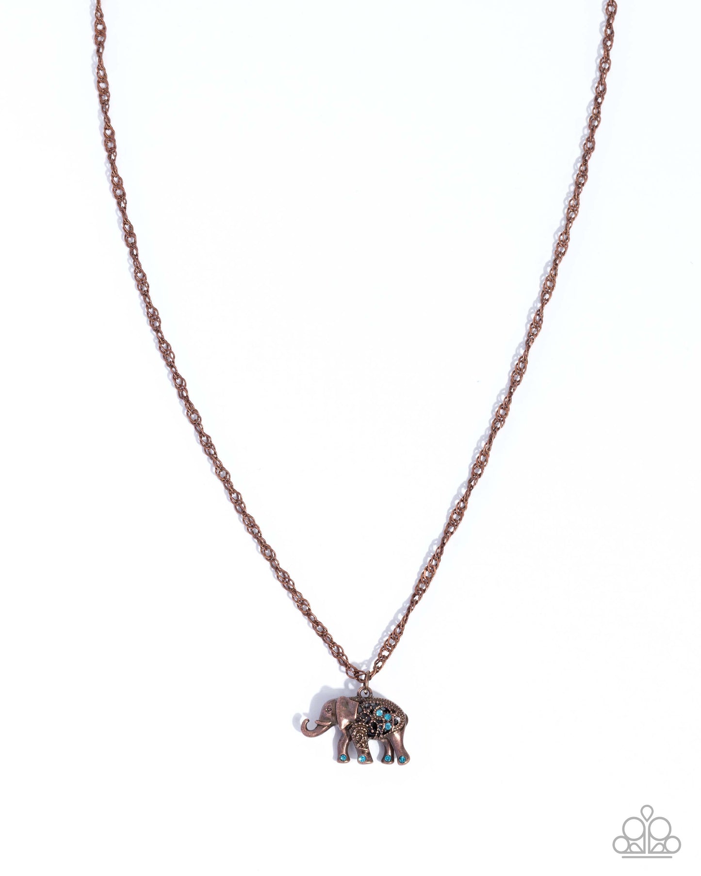 Elephant Enthusiast - copper - Paparazzi necklace