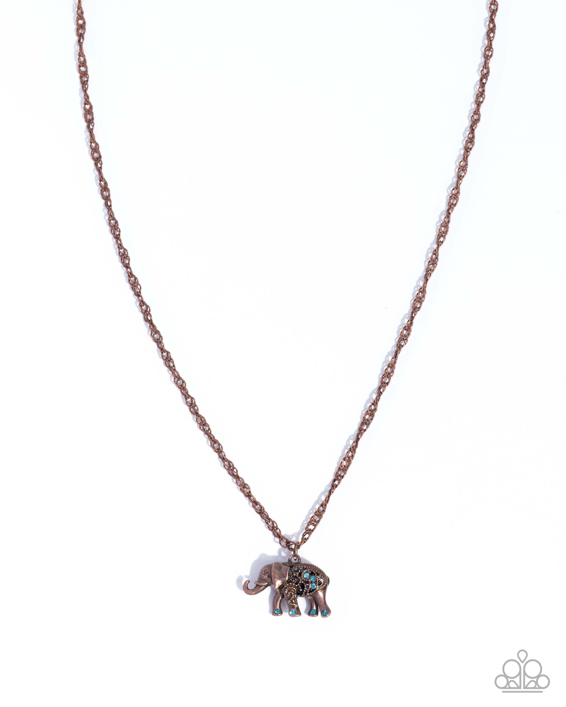 Elephant Enthusiast - copper - Paparazzi necklace