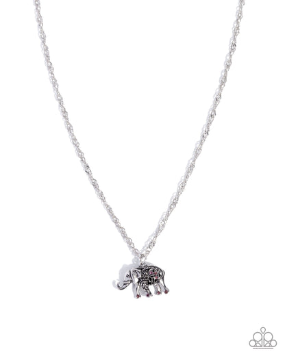Elephant Enthusiast - purple - Paparazzi necklace