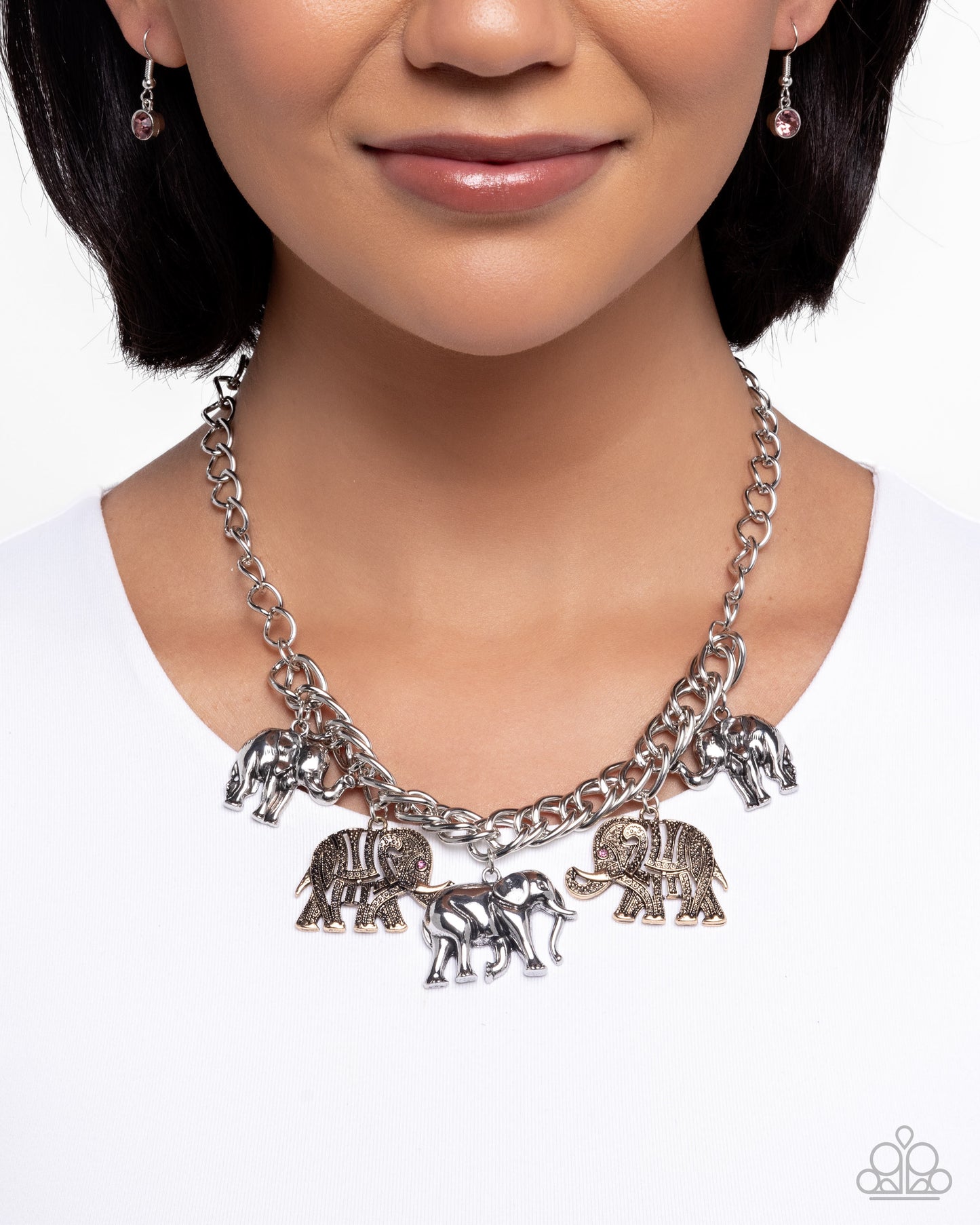 Elephant Herd - multi - Paparazzi necklace