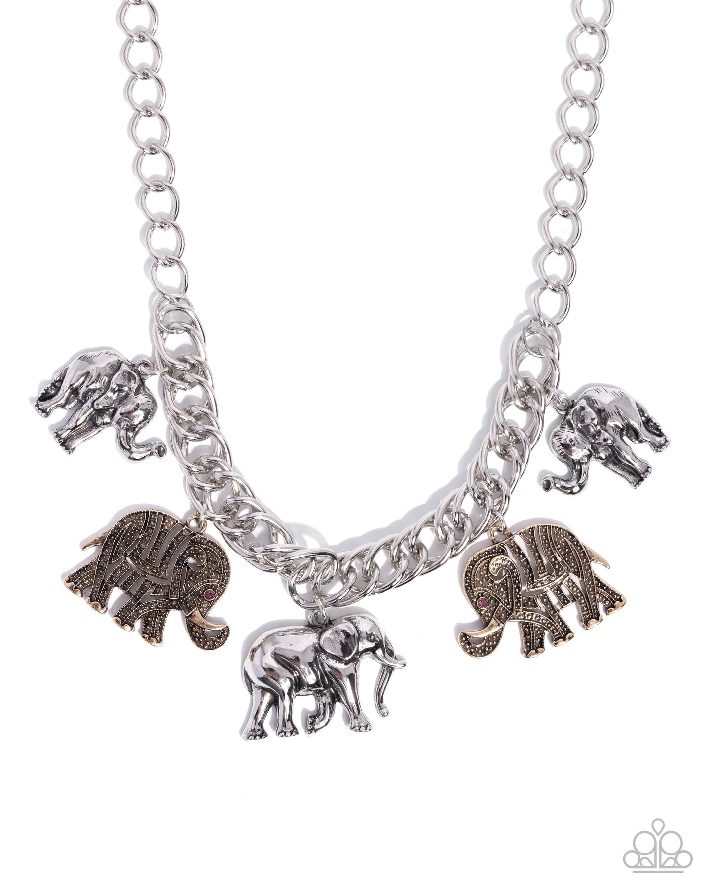 Elephant Herd - multi - Paparazzi necklace
