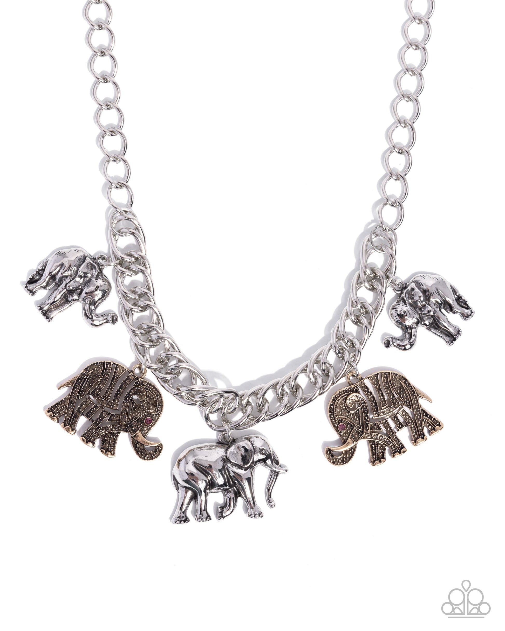 Elephant Herd - multi - Paparazzi necklace