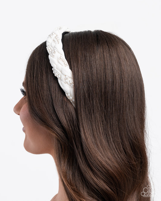 Elevated Effort - white - Paparazzi headband