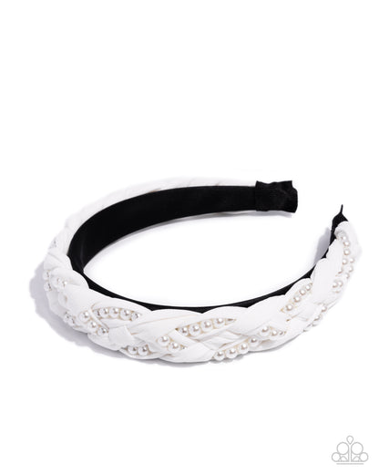 Elevated Effort - white - Paparazzi headband