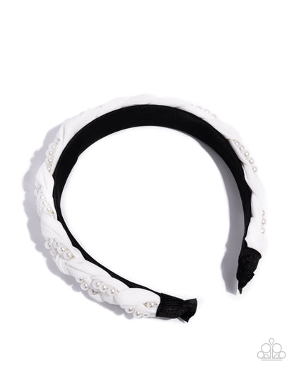 Elevated Effort - white - Paparazzi headband