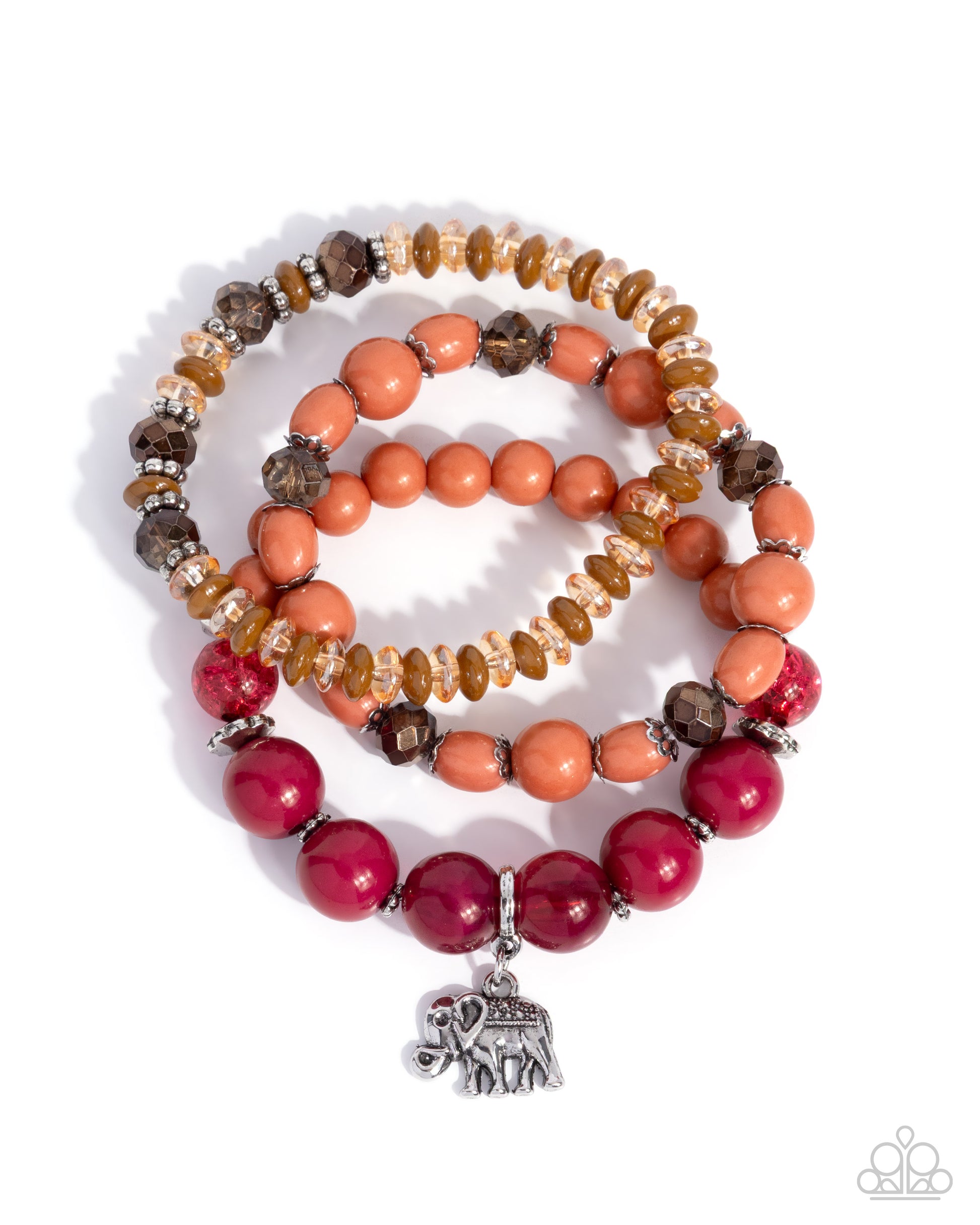 Elite Elephant - red - Paparazzi bracelet