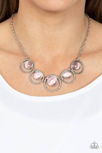 Elliptical Enchantment - pink - Paparazzi necklace