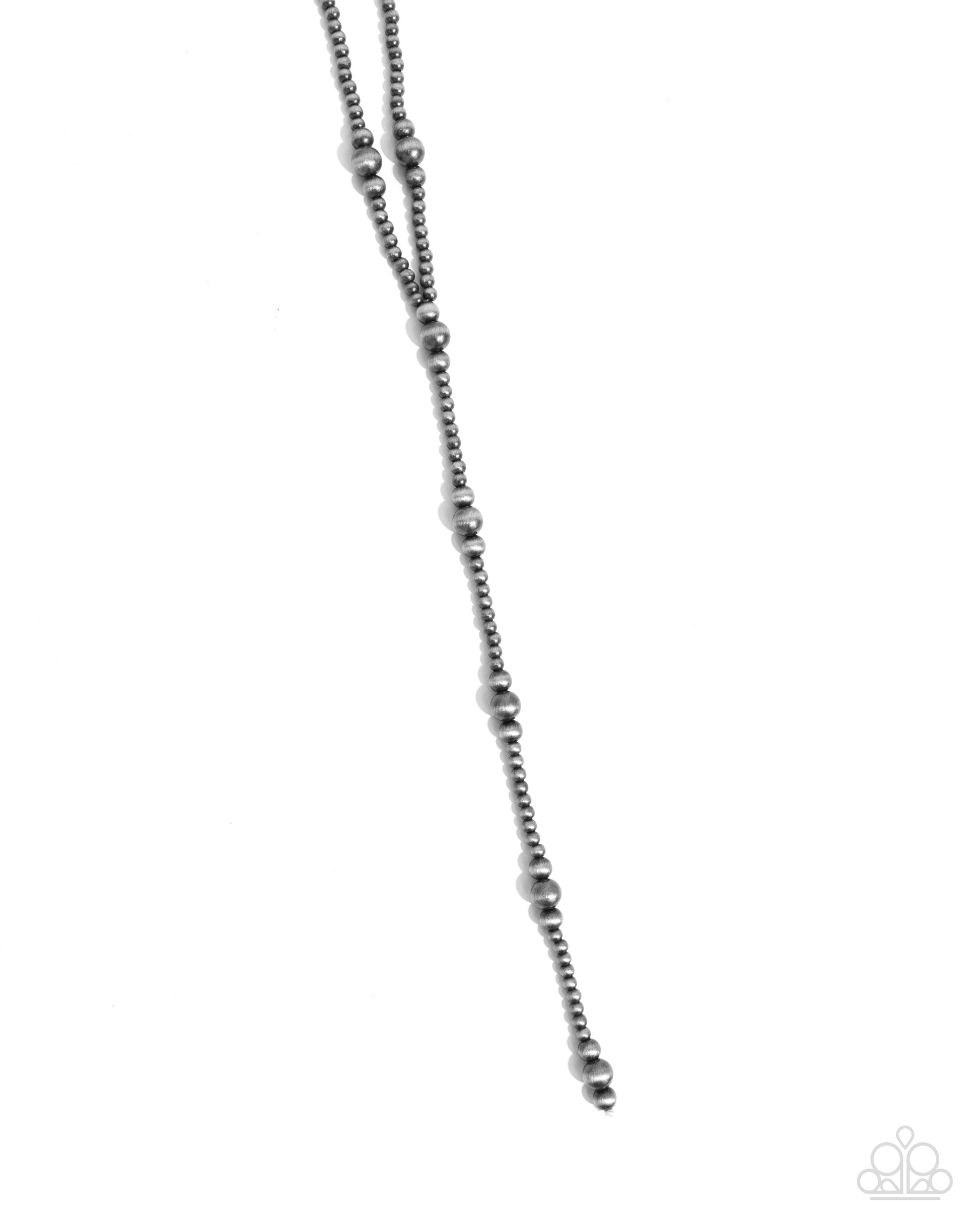 Elongated Element - silver - Paparazzi necklace