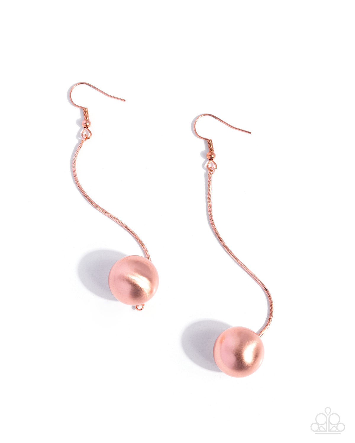 Elongated Embrace - copper - Paparazzi earrings