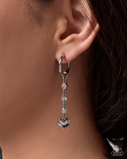 Elongated Enchantment - white - Paparazzi earring charms