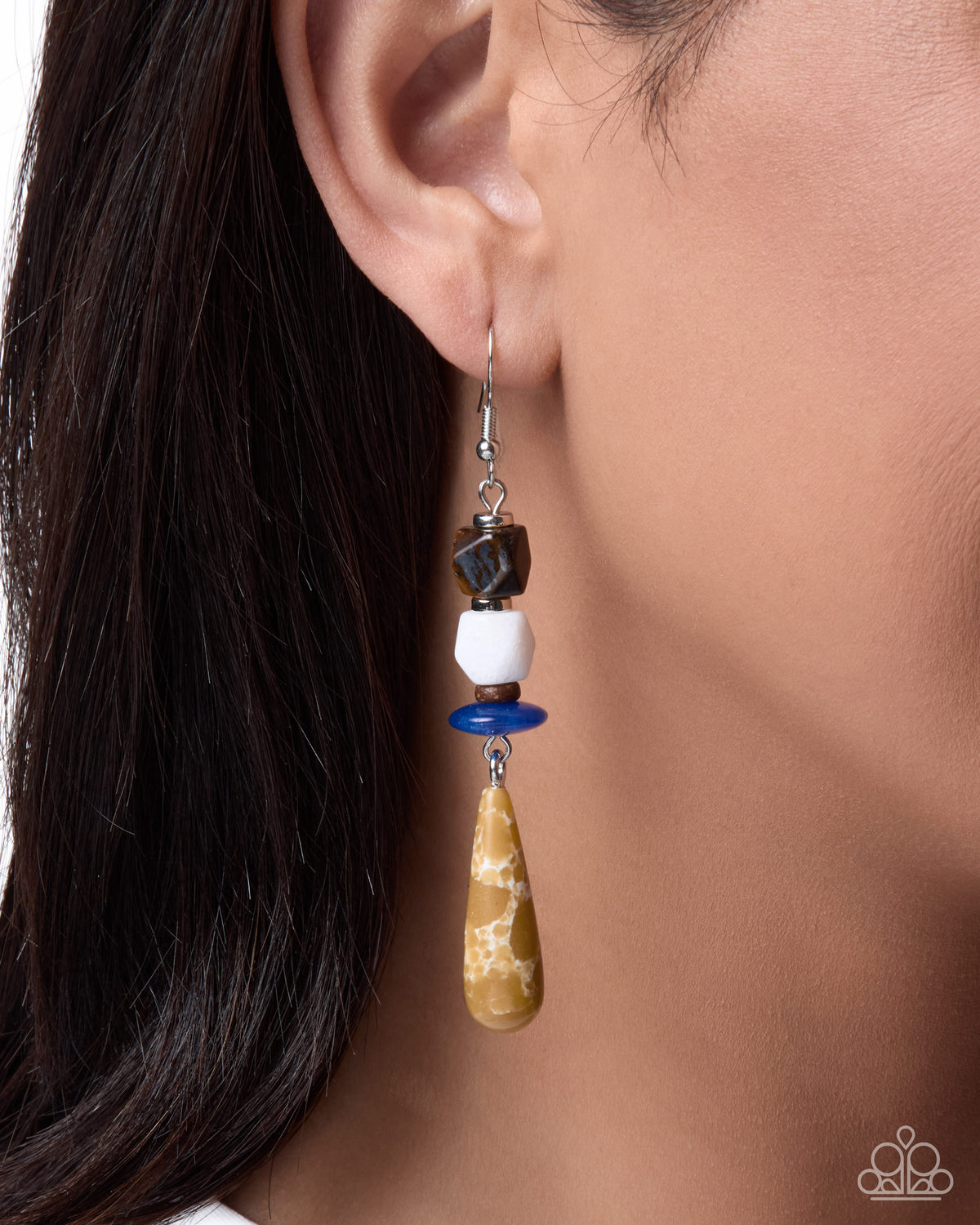 Elongating Echo - yellow - Paparazzi earrings