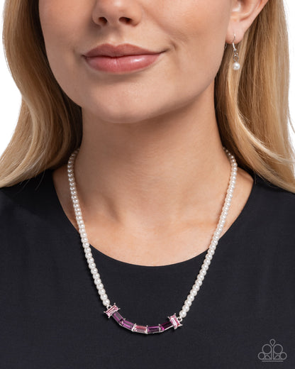 Eloquent Emeralds - pink - Paparazzi necklace