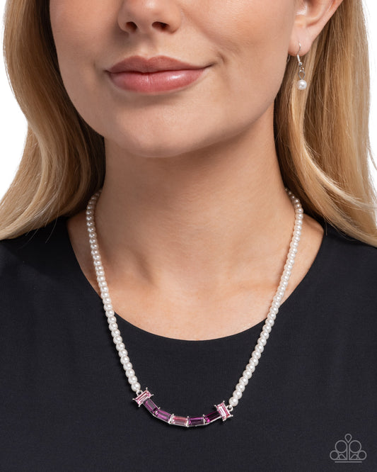 Eloquent Emeralds - pink - Paparazzi necklace