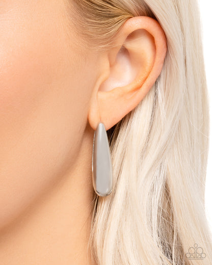 Eloquent Estate - silver - Paparazzi earrings