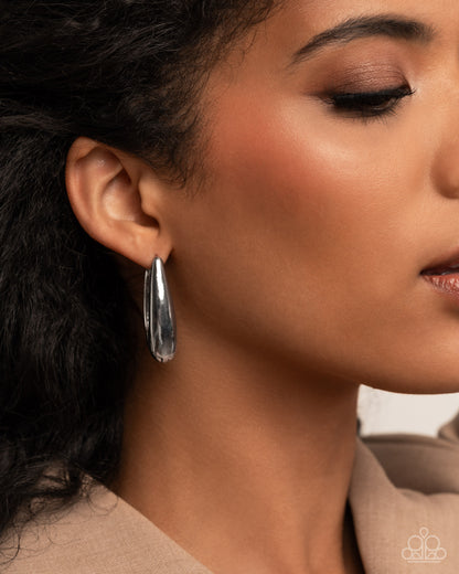 Eloquent Estate - silver - Paparazzi earrings