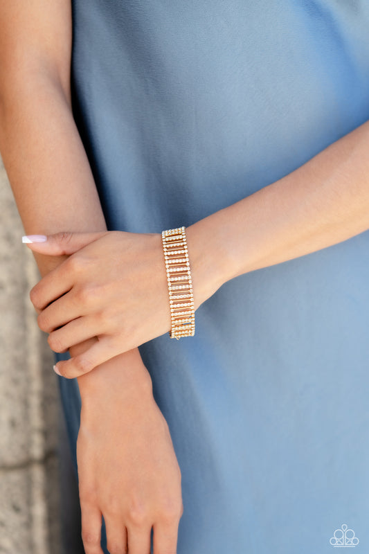 Elusive Elegance - gold - Paparazzi bracelet