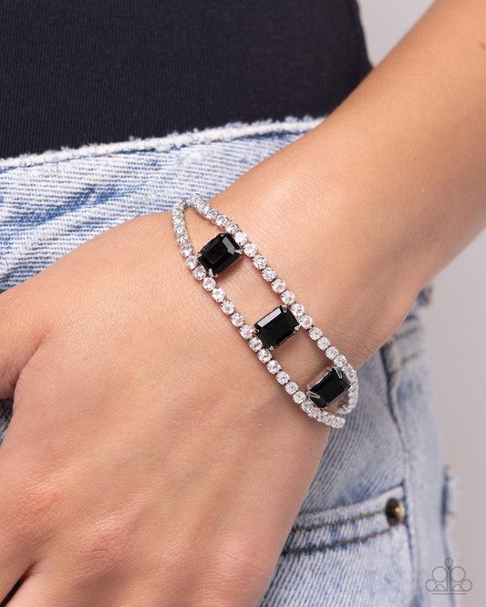 Embedded Elegance - black - Paparazzi bracelet