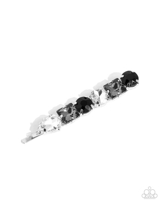 Emblazoned Elegance - black - Paparazzi hair clip