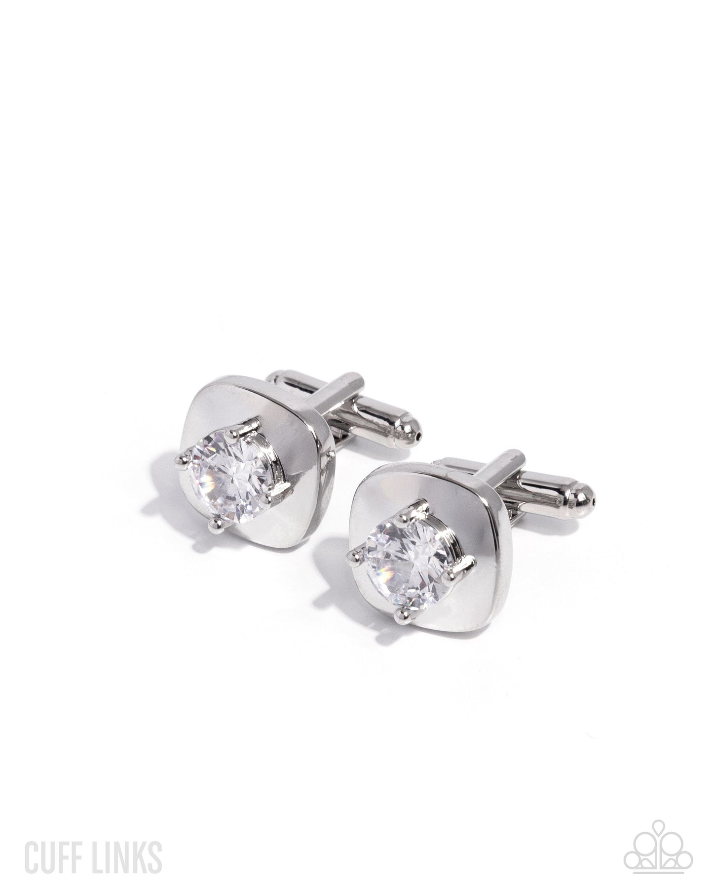 Emboldened Elegance - white - Paparazzi MENS cufflinks